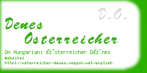 denes osterreicher business card